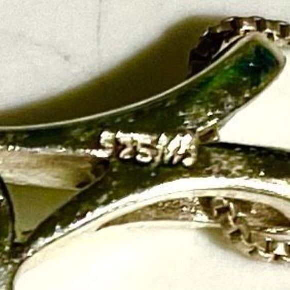 AFT# Sterling 925 Silver & Sim Diamond Necklace - Picture 10 of 11